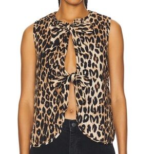 Damson Madder Leopard Print Tilly Gilet Vest Top
